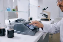 Cuvette with sample prepared for measurement